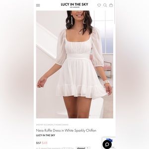 Lucy in the Sky Mini Dress with tie bow back